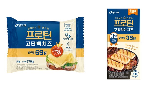 빙그레, 닭가슴살 보다 단백질 함량 높은 치즈 2종 출시